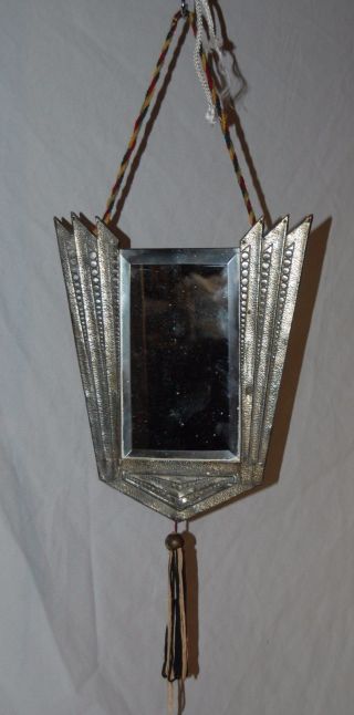 Lovely Carved Silvered Wooden Art Deco Mirror,  France,  1930 ' S photo
