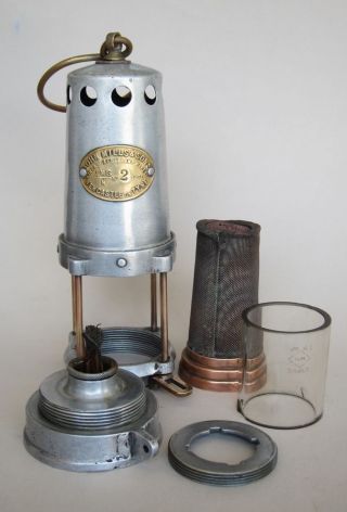 Miner ' S Safety Lamp By Mills Of Newcastle - Mining photo