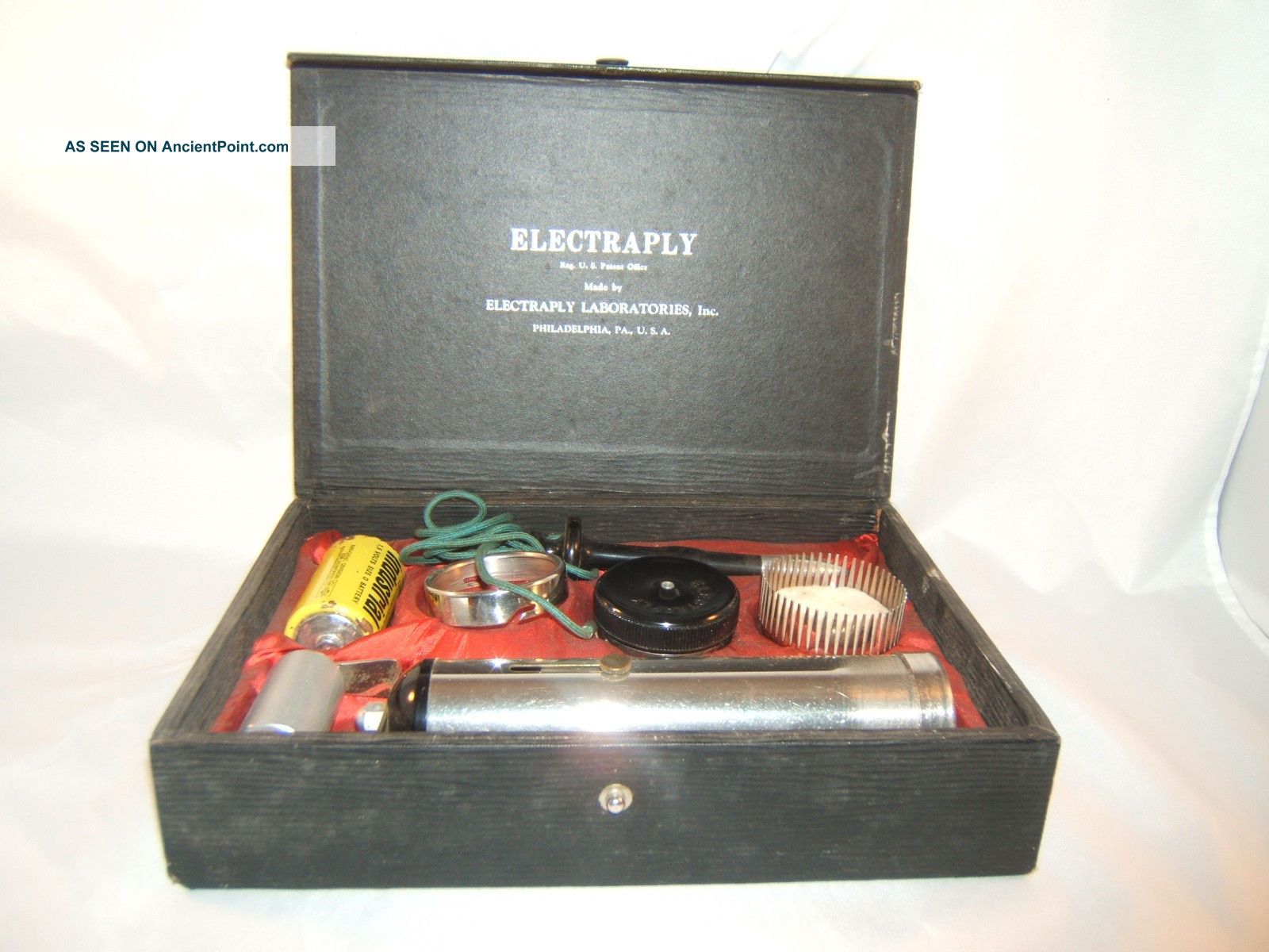Antique Quack Medical Device Electraply Electric Shock Stimulation Quack Medicine photo