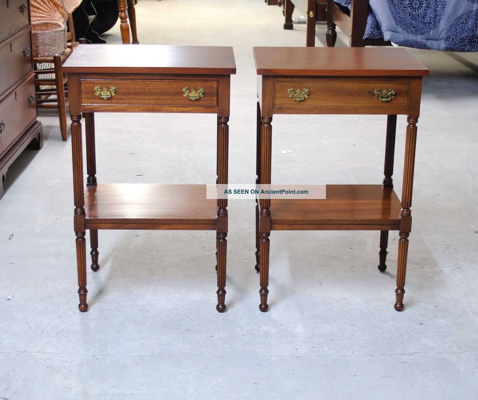 Biggs Of Richmond Virginia Mahogany Night Stands / End Tables Post-1950 photo