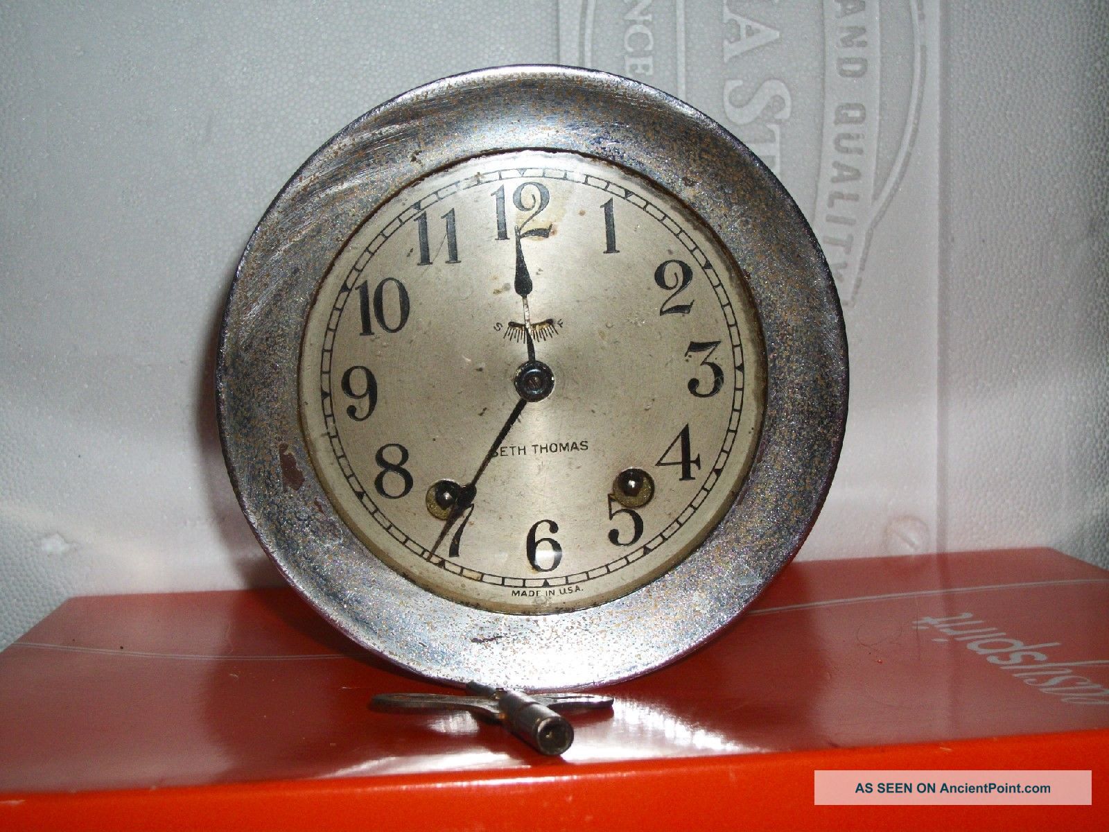 Antique Collectible Seth Thomas Ships Nautical Clock Clocks photo