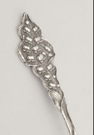 Sterling Silver Souvenir Spoon Lily Of The Valley No Mono Manchester Silver Co photo
