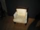 Vintage Childs Wood And Fabric Stuffed Sitting Arm Chair 1900-1950 photo 3