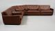 Vintage Large Brown Leather 6 Piece Modular Sofa - 1970s - Retro - Dux Signed 1900-1950 photo 5