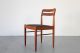 4 Teak Dining Chairs By Bramin W/ Fabric 60s Denmark | Danish Modern Stühle 1900-1950 photo 2