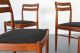 4 Teak Dining Chairs By Bramin W/ Fabric 60s Denmark | Danish Modern Stühle 1900-1950 photo 3