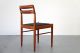 4 Teak Dining Chairs By Bramin W/ Fabric 60s Denmark | Danish Modern Stühle 1900-1950 photo 8