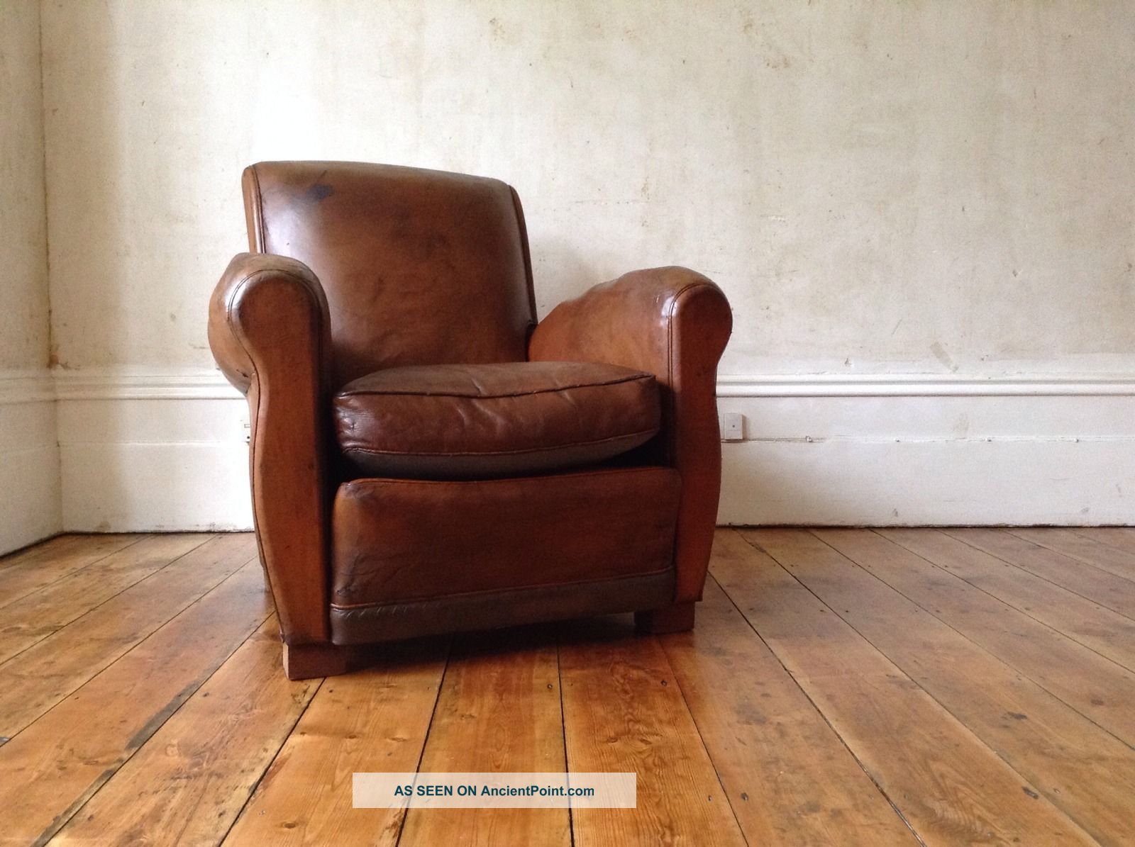 A Lovely French Leather Club Chair 1900-1950 photo