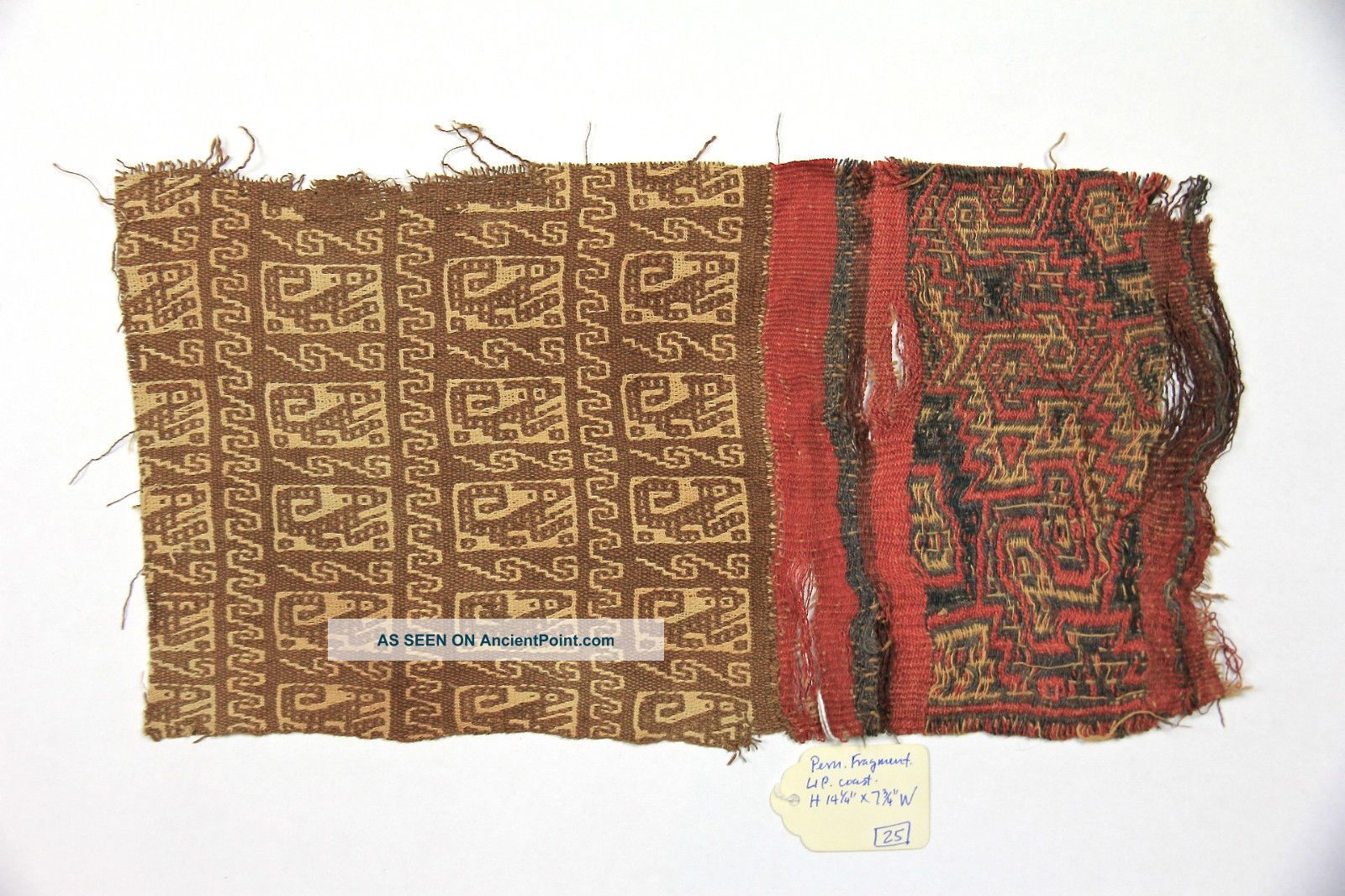 Ancient Pre Columbian Peru Chancay Textile 1000 Ad Ex Metropolitan Museum Ny The Americas photo
