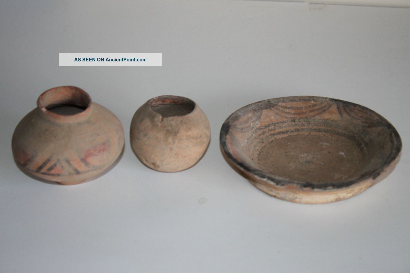 3 Ancient Indus Valley Pottery Cup/plate 2800 1800 Bc Harappan Near Eastern photo
