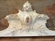 40 In Pediment Antique French White Painted Hand Carved Wood Coat Of Arms Panel Pediments photo 3