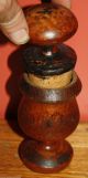 Antique Country Primitive Wooden Nutmeg Grinder,  Old Treen Pepper & Spice Mill Primitives photo 1