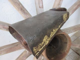 Antique Large Handmade 1800s Rustic Cow Bull Bell Very Old Great Sound photo