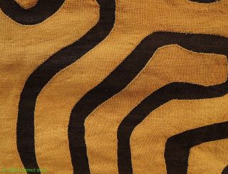 Kuba Textile AppliquÃ©d Handwoven Raffia Congo Africa 9 Feet photo