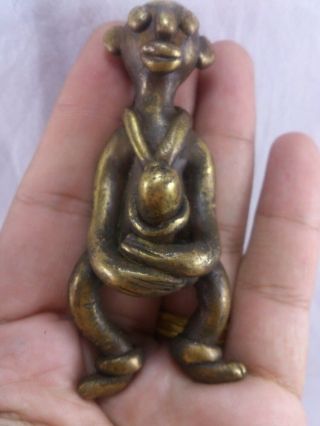 Ngang Khmar Lucky Love Passion Holy Amulet Extremely Rare Unique Brass Old No:4 photo