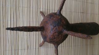 Wow Rare Type Scary Medieval Iron Mace Found In Europe 22cm photo
