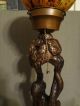 Gorgeous Art Deco Lady Lamp Marbled Splatter End Of Day Globe Shade Art Deco photo 8