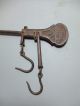 Antique Primitive Wrought Iron Fishing Balance Scale Butcher Hanging Farm Scale Scales photo 1