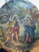Antique Retablo On Tin Jesus Appears To Mary When Resurrected Latin American photo 1