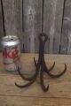 Early Antique Primitive Rare 6 Prong Hand Forged Iron Grappling Hook Primitives photo 7