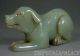 Old Chinese Celadon Nephrite Jade Foo Dog Statue/toggle 19thc. Dogs photo 3