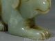 Old Chinese Celadon Nephrite Jade Foo Dog Statue/toggle 19thc. Dogs photo 6