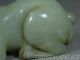 Old Chinese Celadon Nephrite Jade Foo Dog Statue/toggle 19thc. Dogs photo 7