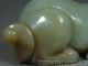 Old Chinese Celadon Nephrite Jade Foo Dog Statue/toggle 19thc. Dogs photo 8