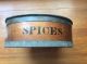 Round Wooden Spice Container With Individual Spice Boxes,  All W/metal Band. Boxes photo 1