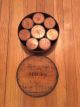 Round Wooden Spice Container With Individual Spice Boxes,  All W/metal Band. Boxes photo 2