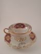 Vintage Royal Sealy Japan Red Victorian Style Cup & Saucer Iridescent Lusterware Cups & Saucers photo 1