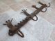 Antique 19th Century Hand Forged Iron Hook Hanger Old Fireplace Vintage Islamic photo 4