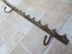 Antique 19th Century Hand Forged Iron Hook Hanger Old Fireplace Vintage Islamic photo 2