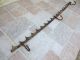 Antique 19th Century Hand Forged Iron Hook Hanger Old Fireplace Vintage Islamic photo 3