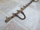 Antique 19th Century Hand Forged Iron Hook Hanger Old Fireplace Vintage Islamic photo 4
