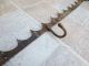Antique 19th Century Hand Forged Iron Hook Hanger Old Fireplace Vintage Islamic photo 5