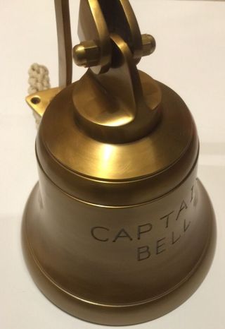 Solid Brass Large Heavy 7 Inch Door/wall/ship Captains Bell (ve 1950) photo