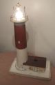Large Rare Antique Handmade Folk Art Electric Lighthouse Nautical Table Lamp Lamps & Lighting photo 4