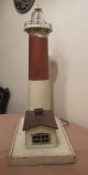 Large Rare Antique Handmade Folk Art Electric Lighthouse Nautical Table Lamp Lamps & Lighting photo 8