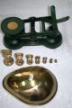 Vintage English Salter Staffordshire Balance Kitchen Scales & 7 Bell Weights Scales photo 3