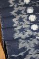 Vintage Japanese Indigo Cotton Retro Leafy Kasuri Kimono Fabric Patchwork 58 