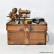 Solid Brass Nautical Collectable Sextant Leather Case With Magnifier,  Compass Sextants photo 4