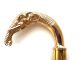 Elephant Face Designer Handle Walking Stick - Brass And Wood Walking Stick Other Maritime Antiques photo 1
