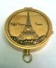 Maritime Antique Nautical Brass Polish Finish Eiffel Tower France Compass Compasses photo 1
