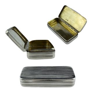 Georgian Sterling Silver Snuff / Trinket Box C.  1800 - London photo