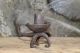 Unique Antique Primitive Wrought Iron Rushlight Holder Candlestick Rush Light Primitives photo 4