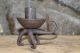 Unique Antique Primitive Wrought Iron Rushlight Holder Candlestick Rush Light Primitives photo 6