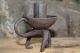 Unique Antique Primitive Wrought Iron Rushlight Holder Candlestick Rush Light Primitives photo 8