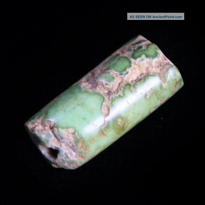 Ancient Pre Columbian Tairona Green Stone Jadeite Bead Artifact 22 Mm The Americas photo