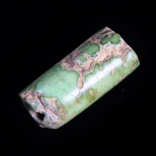Ancient Pre Columbian Tairona Green Stone Jadeite Bead Artifact 22 Mm photo